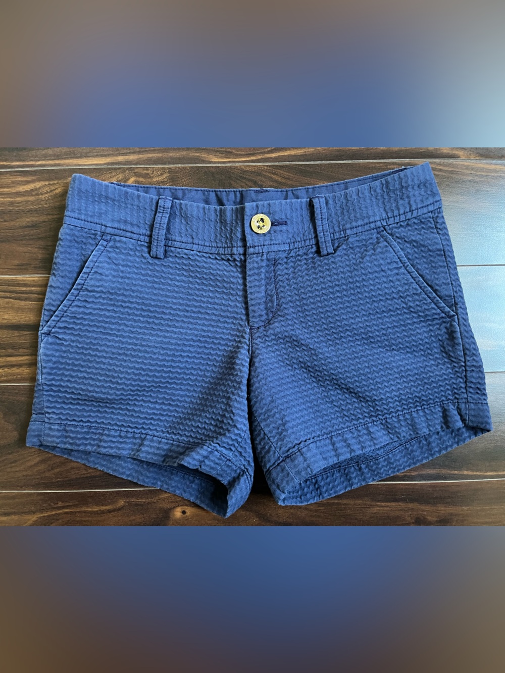 Lilly Pulitzer Women’s Navy Textured Callahan Shorts, 0